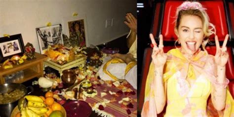miley cyrus gave super bowl a miss did lakshmi puja instead huffpost india entertainment