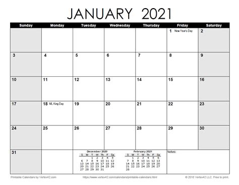 2021 12 Month Printable Calendar Free Download 2021 And 2022 Pdf