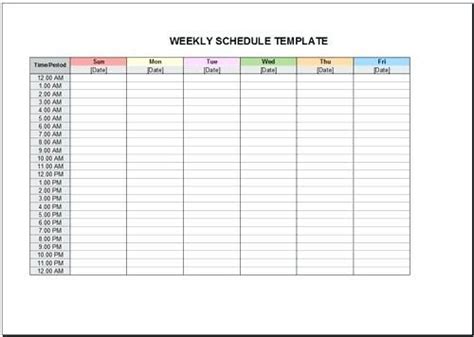 Weekly Appointment Calendar Template Excel Patient Scheduling Schedule