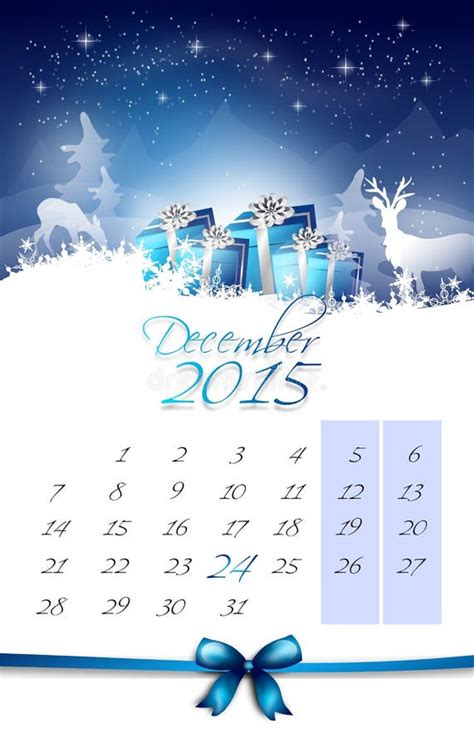 Dezember Kalender Stock Abbildung Illustration Von International