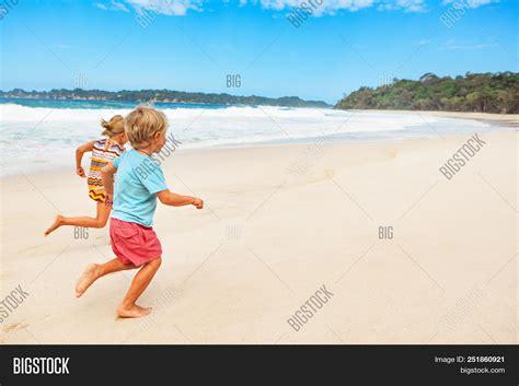 Happy Barefoot Kids Image And Photo Free Trial Bigstock