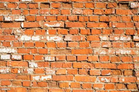 Photo Of Old Red Bricks Wall Damaged Brick Wall Brick Background Stock