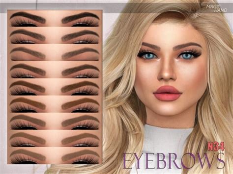 Eyebrows N34 By Magichand At Tsr Sims 4 Updates