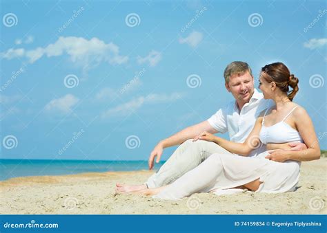 Couple In Love On The Beach Stock Photo Image Of Romance Person