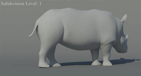 3d Model Rhino Rigged