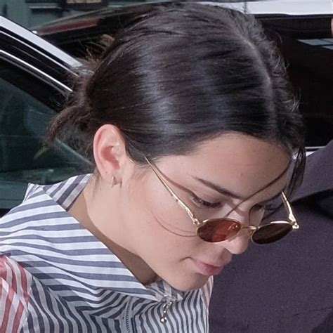 Kendall Jenner Heads To Panorama Music Festival In Striped Playsuit