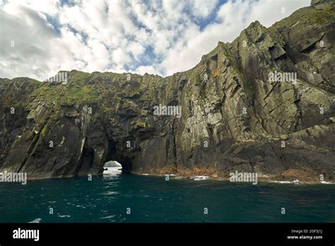 The Sea Cave Of Toll Aroimh On Garbh Eilean In The Shiant Isles Stock