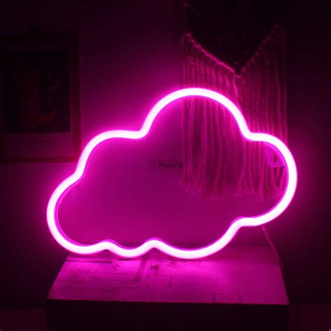 Buy Ineonlife Pink Cloud Neon Signs Led Neon Signs Usb Or Battery Pink