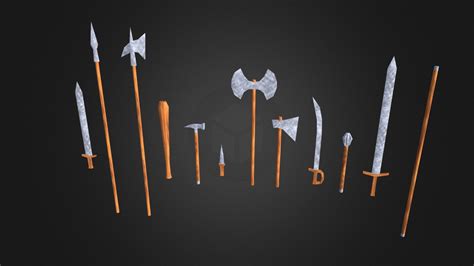 Simple Melee Weapons Download Free 3d Model By Tediuminteractive