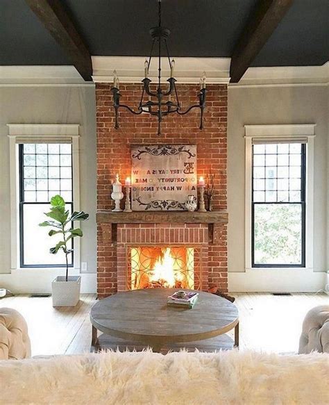 See more ideas about fireplace, fireplace design, house design. 20+ Farmhouse Brick Fireplace Design And Decor Ideas | Rustic farmhouse fireplace, Farmhouse ...