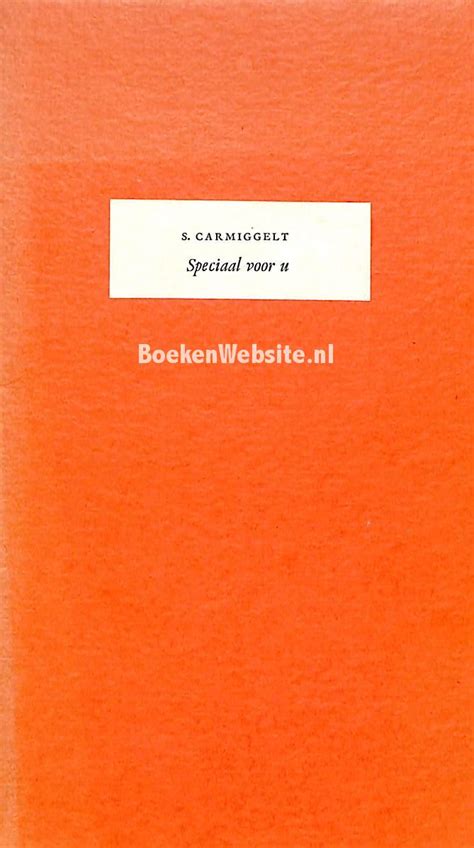 Speciaal Voor U 1969 Carmiggelt Simon BoekenWebsite Nl