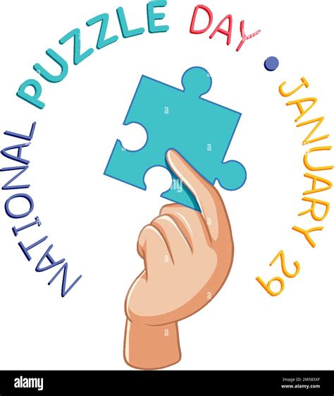 National Puzzle Day Banner Illustration Stock Vector Image And Art Alamy