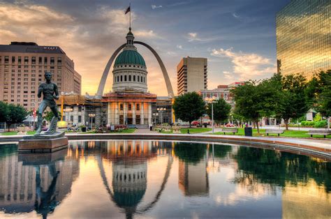 St Louis Skyline Morning Reflections Photograph By Gregory Ballos