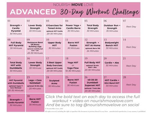 How To 30 Day Workout Calendar Get Your Calendar Printable