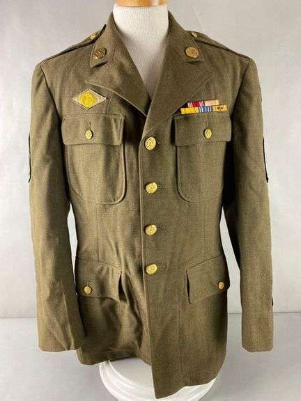 Ww2 Us Army Air Corps Green Uniform Dress Coat Matthew Bullock