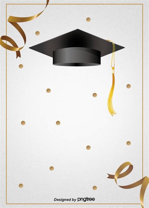 Fondo De Sombrero De Graduación De Estilo Minimalista De Pantalla