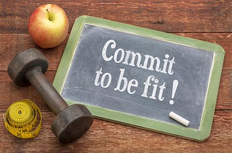 Commit To Be Fit Sign Stock Photo Image Of Athletic