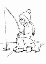 Ice Fishing Coloring Printable Quiet Template Preschool Crafts Popular Uploaded User sketch template