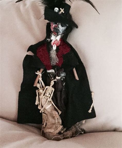 Baron Samedi Grim Reaper Santeriahandmade Juju Doll Etsy Baron Samedi Grim Reaper Spirit Dolls