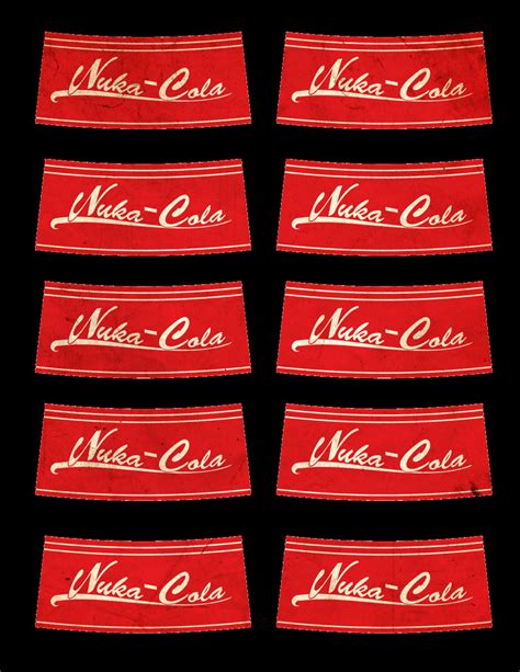Nuka Cola Printable Label Pensandpieces Label Printable