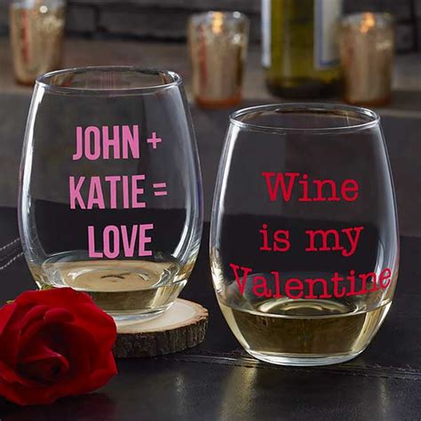Personalized Valentine S Day Red Wine Glass Ubicaciondepersonas Cdmx Gob Mx