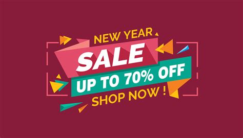 New Year Sale Colorful Sale Banner Template Discount Sale Promo Sale