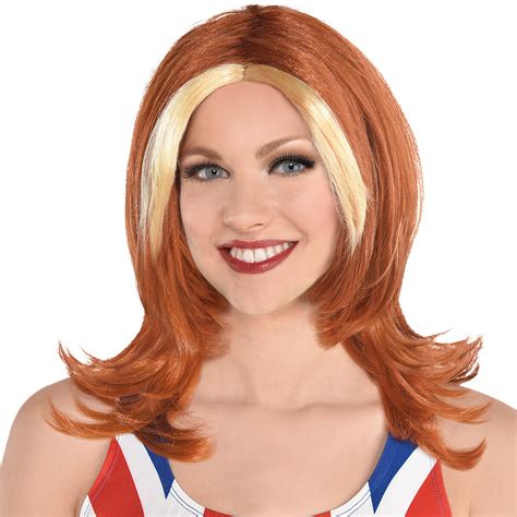 Party City Pop Group Ginger Wig Halloween Costume Accessory For Women
