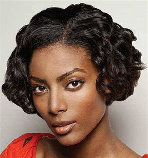 Curly Bob Cut Just Above The Jawline With A 1920s Look