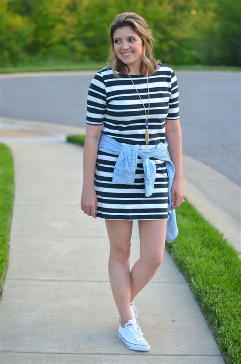Striped Tshirt Dress By Lauren M