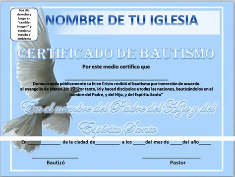 Certificados De Bautismos Cristianos Para Imprimir Gratis Fioricet
