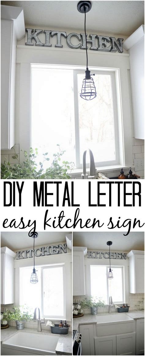 Maybe you would like to learn more about one of these? DIY Metal Letter Industrial Kitchen Sign - | NEW ...