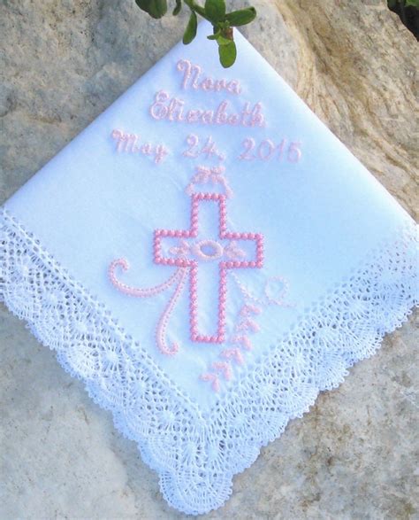 Baptism Handkerchief Christening Confirmation Personalized
