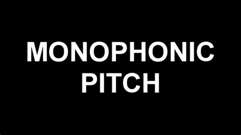 Tutorial Monophonic Pitch Youtube
