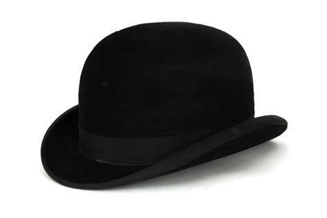 Antique Black Bowler Hat Vintage Mens Fashion Derby Hat Steampunk