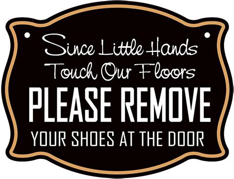 Waahome Please Remove Your Shoes At The Door Signs6x8