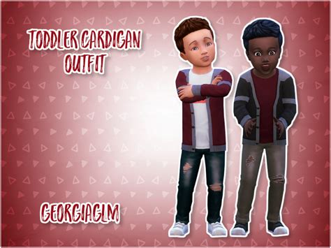 Georgiaglm Cardiganoutfit T In 2020 Sims 4 Children