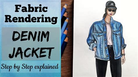 How To Draw Denim Illustrate Denim Jacket Fabric Rendering Step