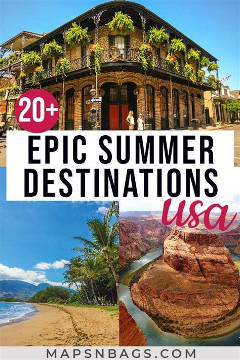 27 Best Summer Vacation Spots In The Us Maps N Bags Best Summer