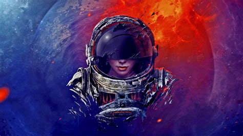Sfondi Arte Digitale Spazio Blu Fantascienza Astronauta Immagine