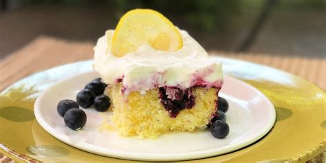 Blueberry Lemon Poke Cake A Southern Soul