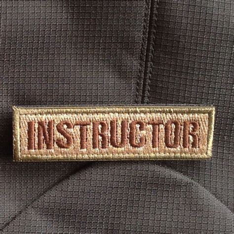Instructor Tab Tactical Usa Army Morale Swat Desert Embroidered Hook