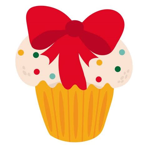 Christmas Cupcake Clip Art Illustrations Royalty Free Vector Graphics