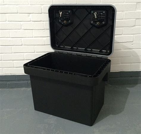 Lockable Heavy Duty Storage Bins Recessed Lid Improves Stacking