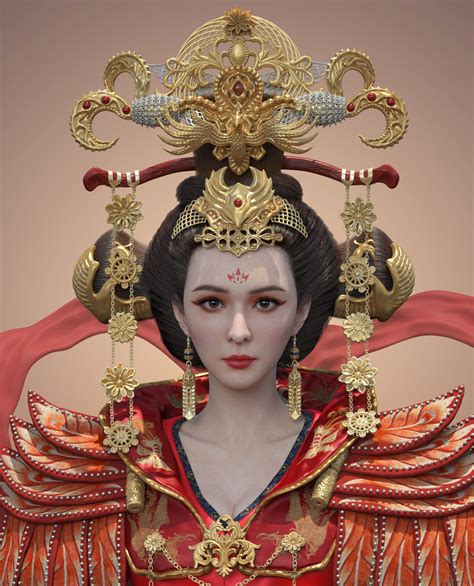 Top 5 3d Art By Liu Keng Chih Zbrushtuts Wu Zetian Chinese Art