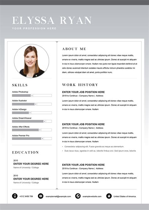 functional resume word template cv templates  word