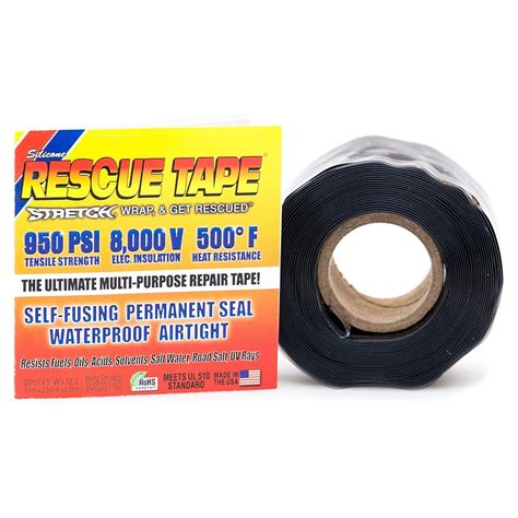 Rescue Tape Original Silicone Self Fusing Multi Purpose Tape Black