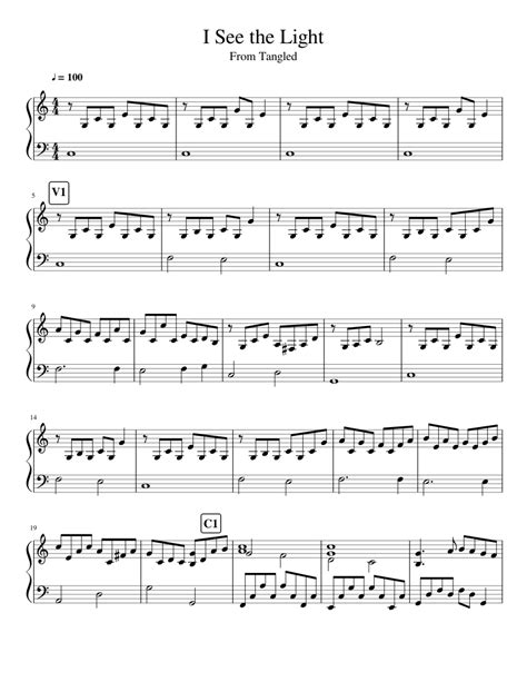 I see the light is a folky pop ballad recorded by mandy moore and zachary levi to feature in the soundtrack for the 2010 disney animated film tangled. I See the Light sheet music for Piano download free in PDF ...