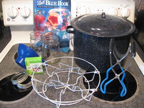 Waterbath canners are widely available at stores, but you can use any big pot thathas a lid, but it must be deep enough for the water to cover the tops of thecanning jars by 1 to 2 inches inches. Tutorial: Hot Water Bath Canning - Frugal Upstate