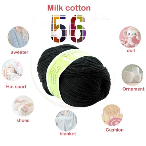 Baby Yarn Natural Bamboo Cotton Hand Knitting Diy Woolen 1pc Colorful