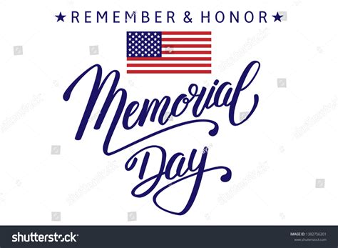 Memorial Day Remember And Honor Background With Royalty Free Stock